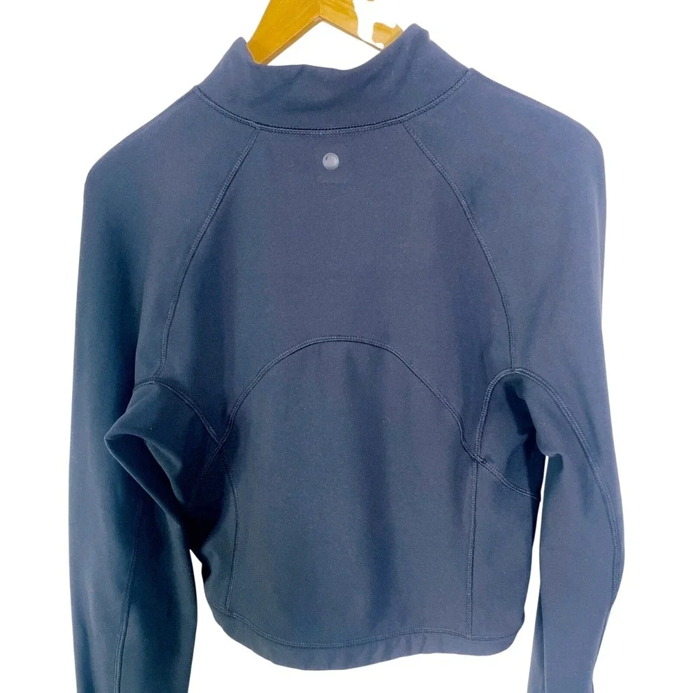 Yogalicious Compression Pullover Womens L Black Zip Gym Running Hiking Trail - Picture 9 of 16